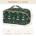 thumbnail image 4 of FORMRS Makeup Bag Travel Cosmetic Organizer for Women Fold Flat Zipper Pouch with Handle, Christmas Santa Hats, 4 of 8