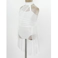 thumbnail image 6 of Sholeno Kids Girls Modern Lyrical Dance Dress Halter Cutouts Tulle Leotard for Ballet Jazz Latin Ivory 6, 6 of 7