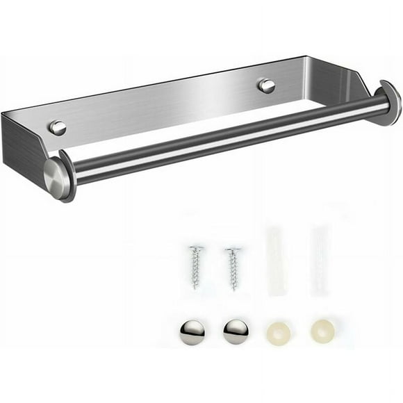 Smooth Barb Design Stainless Steel Paper Towel Holder, Rust-Proof 304 Stainless Steel Construction With Waterproof Coating For Kitchen Paper, Cling Film, Aluminum Foil Or Kitchen