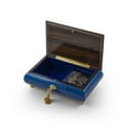 thumbnail image 2 of Radiant Royal Blue Italian Musical Jewelry Box with Red Rose Inlay - Somewhere Over the Rainbow, 2 of 2