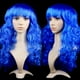 thumbnail image 5 of Peluca de ondas grandes coloridas, tocado para mascarada, tocado de pelo largo y rizado de fibra química, tocado divertido para cosplay, 5 of 5