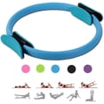 thumbnail image 2 of 15 Inch Pilates Rings Yoga Pilates Magic Circle Pilates Ultra Fit Exercise Resistance Fitness Toning Ring Workout Fitness Circles With Dual Grip Hand, 2 of 5