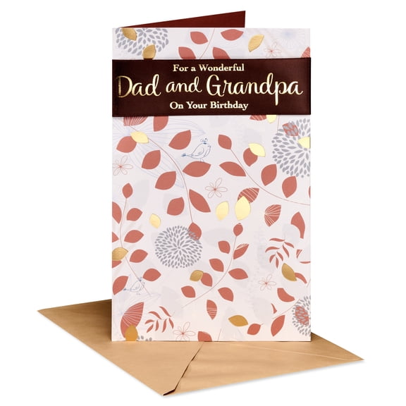 American Greetings Birthday Card for Dad/Grandpa (Birds with Foliage)