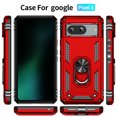 thumbnail image 2 of Compatible with Google Pixel 3A XL Case Built-in 360 Ring Holder Kickstand, Extreme Protection Military Armor Magnetic Car Dual Layer Protective Heavy Duty Phone Cover For Google Pixel 3A XL,Red, 2 of 7
