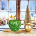 thumbnail image 3 of chaungfeng Crystal Apple Figurine, Artificial Glass Apple-Shaped Home Decor, Filled with Fake Diamonds, Fruits Collectibles Art Crafts Ornament Christmas Eve Gifts for Her, 3"x4", 3 of 6