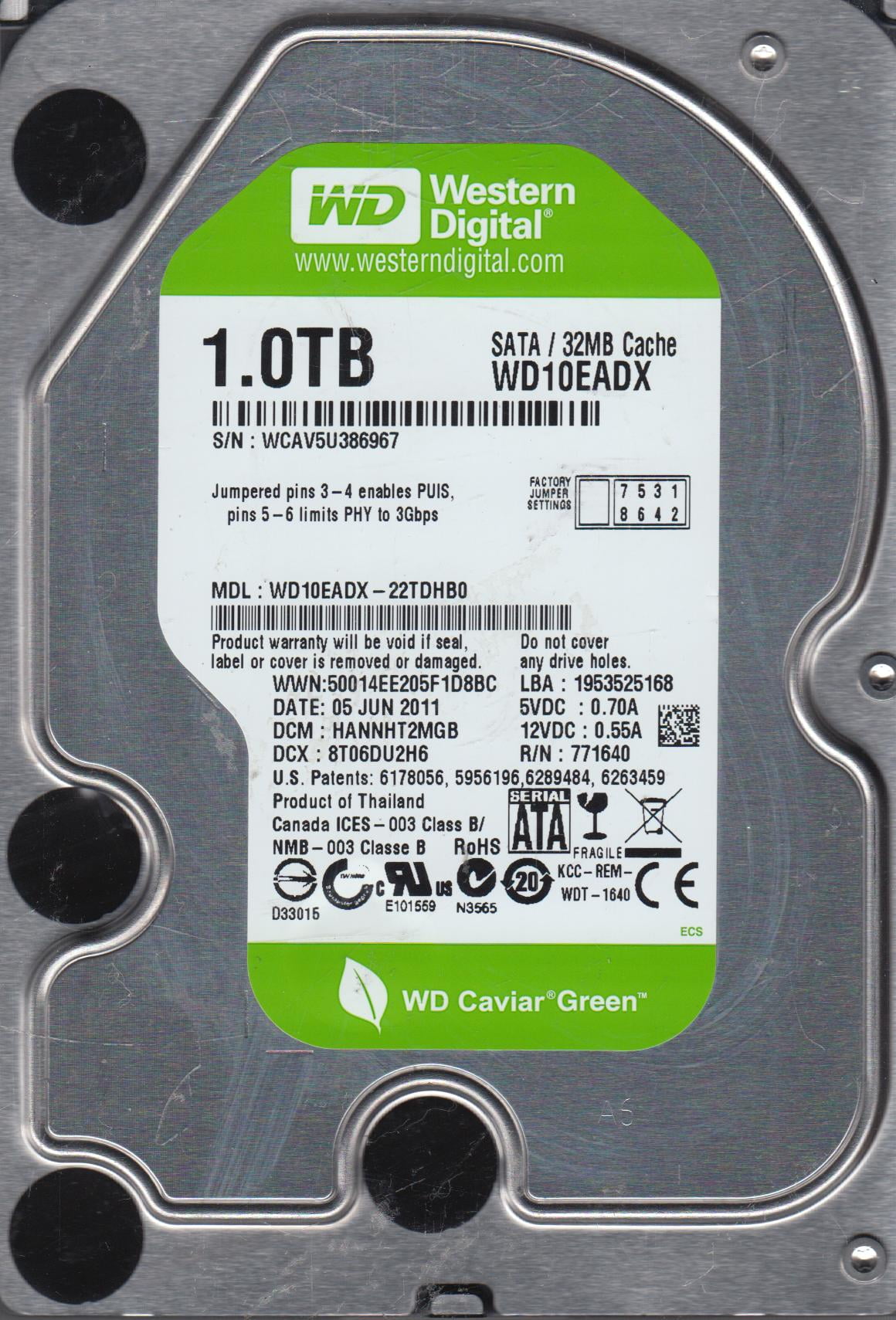 内蔵型SSD WD GREEN 1TB SSD WDS100T2G0A SATA Amazon.com: Western Digital 1TB WD Green Internal PC SSD