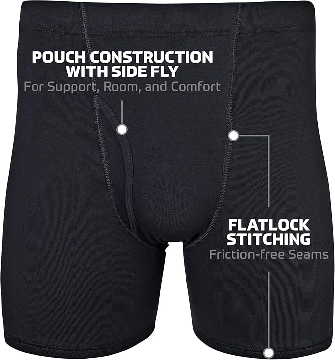Gildan Men's Boxer Briefs With Covered Waistband, 5-Pack photo 3