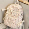 thumbnail image 6 of Gaexia School Bag,Versatile Bowknot Backpack, Lightweight Casual Patchwork Daypack for Students School Travel Commute, Bow Backpack, 6 of 7