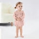 thumbnail image 2 of Niña Bebé Vestido de Manga Larga Estilo de Otoño E Invierno Sudadera Del Niño con Botón Delantero Y Cuello Redondo, Lindo Pantalones Cortos Sólidos Romper para Niños Y Niñas, Suave Bebé Manga Larga R, 2 of 6