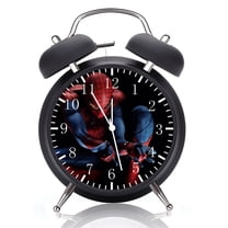 Twin Bell Spider Alarm Clock with Night Light Quite Silent Non-Ticking 4 Inches Glass Face - Great for Decor  Best Gift Ideas Y26