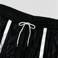 thumbnail image 3 of Summer Lightweight European & Mesh See Through Shorts With Color Striped Sports Casual Pants, 3 of 5