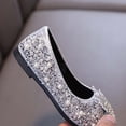 thumbnail image 5 of YHAJDS Girls Flower Sequin Mary Jane Flats Rhinestone Pearl Elastic Ballet Shoes, 5 of 5