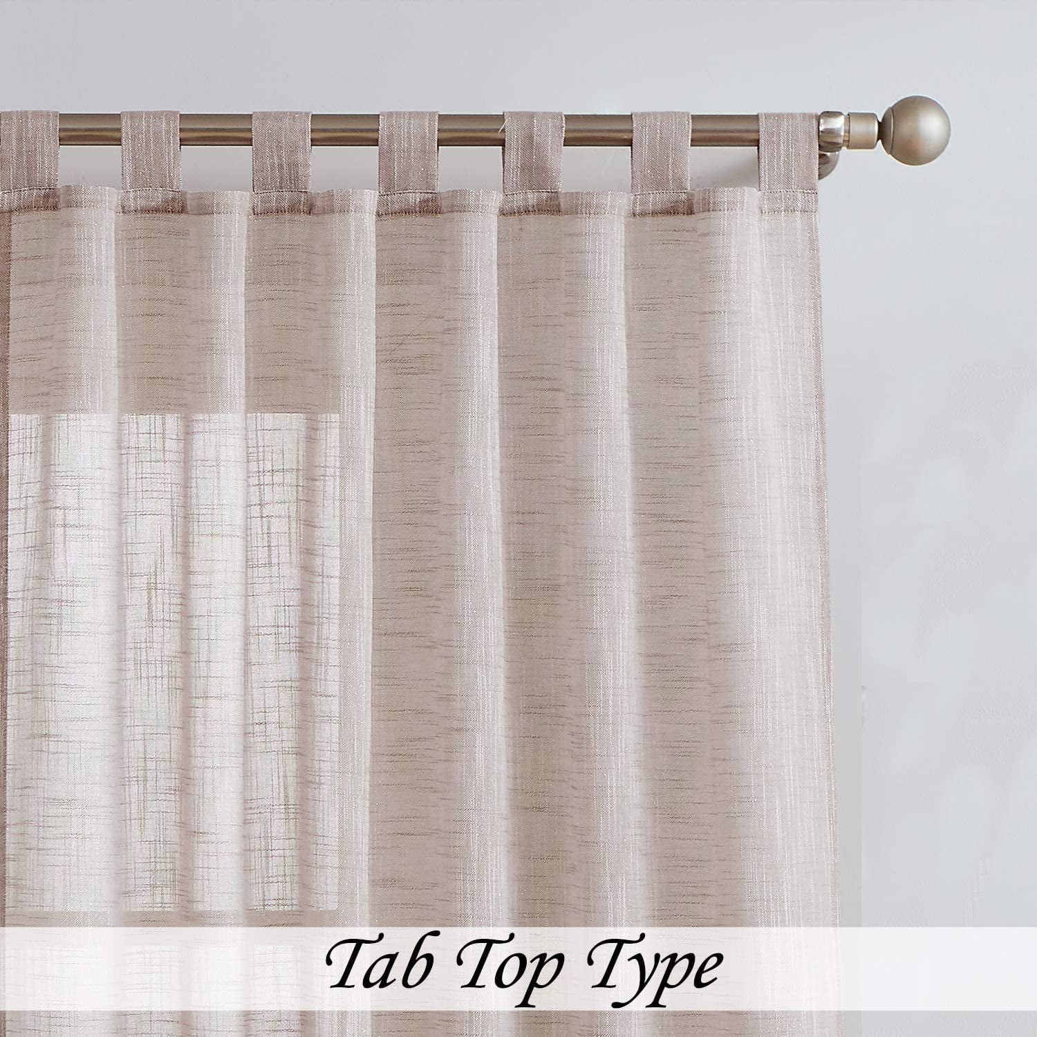 Cotton Curtains,2 Panels Curtain,Tab Top Curtains,Room Darkening Drapes,Curtains for Bedroom,Curtains for Living Room,Curtains Set of 2 Farm House Curtain-Cotton Textured Slub Fabric 50x84 White
