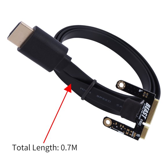 To Mini PCI-E Cord, Durable 70Cm / 27.56Inch Length Well-Made To Mini PCI-E, For PC Professional Use