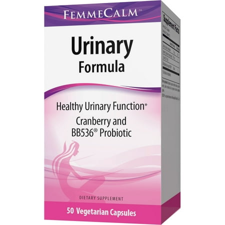 FemmeCalm urinaire Formule Cranberry et BB536 probiotique, 50 Ct