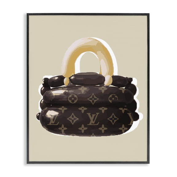 Stupell Industries Contemporary Balloon Designer Purse Black Framed Giclee Art, 11 x 14, by Lil' Rue