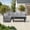 Gray, variant on PARKWELL 3 Piece Wicker Outdoor Patio Sectional Dining Set,All Weather Hand-Woven Conversation Sofa Couch Set with Dining Table for 6 Person,Navy