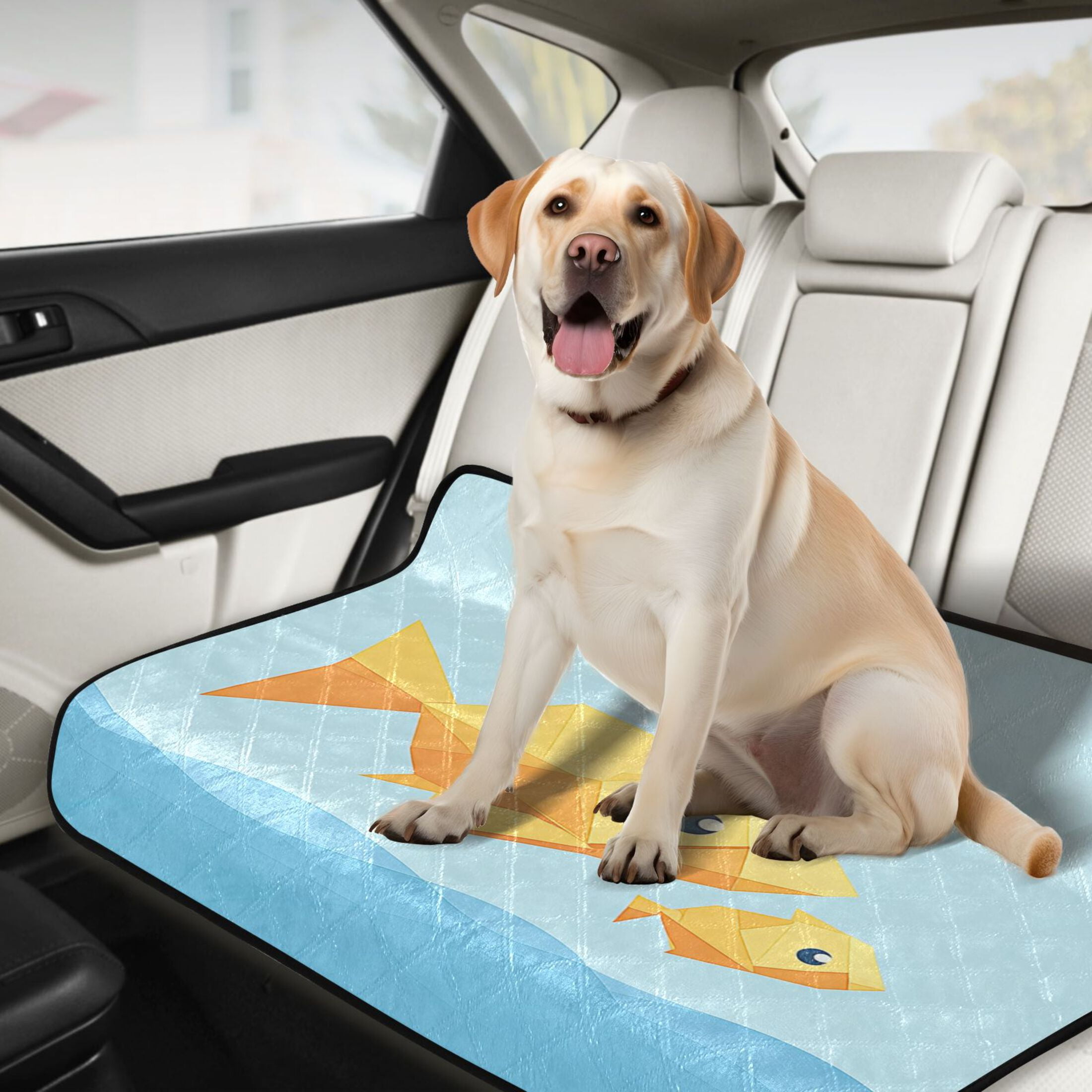 Washable Pet Pee Pads with Super Absorbent Reusable Training Pads for Dogs & Cats Simple Origami Fish