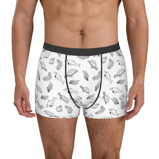 Balery Sea Turtle Calzoncillos bóxer para hombre, ropa interior de algodón suave y transpirable con cinturilla de nailon-Small