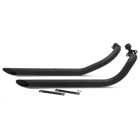 Exhaust Muffler Pipes Matte Silencer for YAMAHA V Star Dragstar XVS 650 Custom 1998-2016 1999 2000 2001 2002 2003 04 05 06 07 08 09 10 11 12 13 14 15 XVS650AT Silverado XVS650 Midnight Custom XVS400