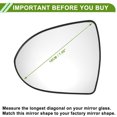 thumbnail image 2 of Reemplazo de cristal de espejo No.876113W450 de Unique Bargains para Kia Sportage 2011-2016 Lado Izquierdo 1 Pc Convexo Calentado, 2 of 6