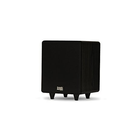 Acoustic Audio PSW250-6 Home Cinéma Alimenté 6.5 Pouces LFE Subwoofer Noir à Tir Frontal Sub, 250 Watts