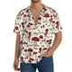 thumbnail image 1 of Fotbe Mushroom Camisa Estampada de Manga Corta para Hombre, Casual de Verano, Estilo Playero, Sin Arrugas-Medium, 1 of 5