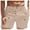 Khaki, variant on OSOLU Men's Solid Color Summer Beach Button Pocket Elastic Waist Breathable Shorts Fashionable Classic Leisure Active Athletic Casual Bottoms
