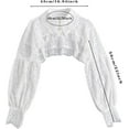 thumbnail image 3 of YooGuoGuo Fake Collar Shirt Long Sleeves Lace Shrug Victorian Blouse Crop Top Dickey Collar for Women, 3 of 5