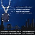 thumbnail image 2 of Gem Stone King 1.00 Ct Oval Blue Sapphire 925 Sterling Silver Pendant with Chain, 2 of 6