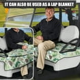 thumbnail image 5 of Renewold Golf Cart Seat Cover with Pockets Soft Breathable Quick Dry Towel Blanket Fits for EZGO Yamaha Club Cars and More 2 Person Seats, Hedgehog Cactus Golf Ball Green, 5 of 7