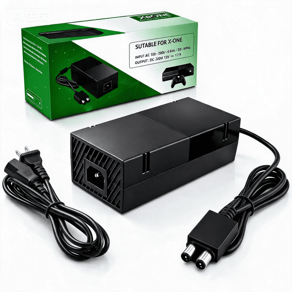 Power Supply for Xbox One, AC Cord Replacement Power Brick Adapter 100-240V Compatible with Xbox One