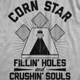 thumbnail image 2 of Mens Corn Star Fillin Holes and Crushin Souls T Shirt Funny Cornhole Lovers Tee for Guys Graphic Tees, 2 of 9