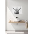 thumbnail image 4 of HFDF Farmhouse Highland Cow Wall Art Black and White Cow Bathroom Pictures Decor Rustic Cattle Canvas Painting Country Cow Decorations Artwork for Living Room Kitchen Bedroom 10x8inch Framed, 4 of 7