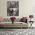 thumbnail image 3 of Kit de pintura por números, cuadro de arte al óleo de lienzo de lobo gris DIY para decoración de pared del hogar Hugtrwg Para estrenar, 3 of 9