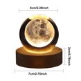 thumbnail image 4 of Luz De Bola De Cristal USB 3D Crystal Ball Night Light Planetary Atmosphere Lamp Art Crafts (Luna) Wdftyju Libre de BPA, 4 of 4