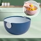 thumbnail image 3 of Escurridor de frutas, colador, utensilios de cocina, almacenamiento de alimentos de doble capa desmontable Azul, 3 of 7
