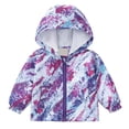 thumbnail image 3 of Curuila Toddler Girls Coat Long Sleeve Stars Print Hooded Zipper Jacket For Girls Lightweight Comfort Outerwear Size 3-4 Years, 3 of 8