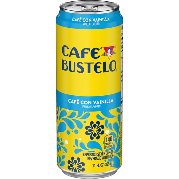 Cafe Bustelo Cafe con Vainilla Ready to Drink Espresso Style Iced Coffee Beverage, 11 Fl. oz Can
