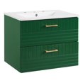 thumbnail image 1 of Modway Daybreak 24" Modern Wood/Ceramic Bathroom Vanity in Green/White, 1 of 9