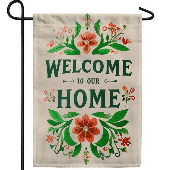 America Forever Welcome to Our Home Garden Flag, 12.5 x 18 inch Double Sided, Housewarming Yard Signs for New Home, Outdoor Entrance Decoration for, Lawn and Garden DÃ©cor