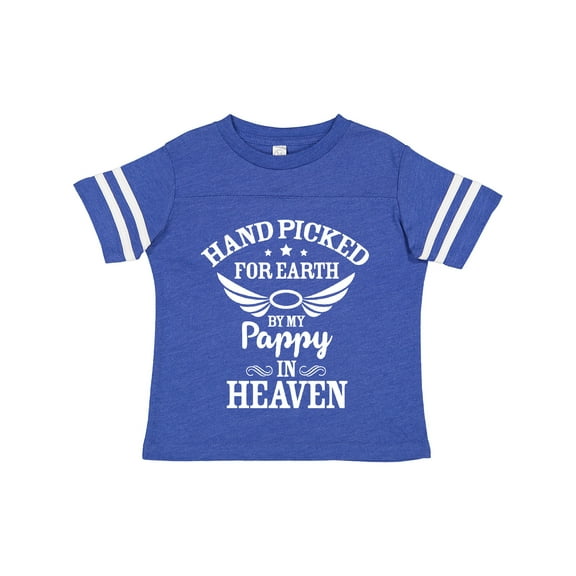 Inktastic Handpicked for Earth by My Pappy in Heaven with Angel Wings Boys or Girls Toddler T-Shirt