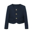 thumbnail image 2 of Chaquetas para niños, chaquetas de traje inglés para niños y niñas, chaquetas de estilo universitario, uniformes escolares, top de algodón para niñas., 2 of 6
