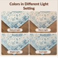 thumbnail image 7 of Design&I 8'x10' Washable Area Rug Vintage Floral Medallion With Faded Trellis Botanical Accents for Dining Room, Large Office, Lounge, Snag-Free, 7 of 7