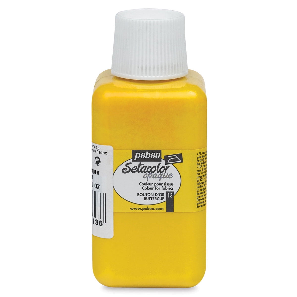 Pebeo Setacolor Fabric Paint Buttercup, Opaque, 250 ml bottle