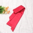 thumbnail image 2 of Women Silk Bow Solid Color Waist Belt Simple Classic Silk Ribbon Sash (Red), 2 of 8