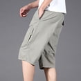 thumbnail image 2 of Pantalones cargo finos de verano para hombre: cordón, poliéster, tallas L-XXXXXXL, playa/casual, cintura elástica, 2 of 3