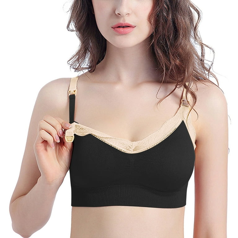 Push up Sports Bras for Women No Wire Comfort Sleep Workout Activity with  Non Removable Pads Shaping Women's Minimizer Bra Black L