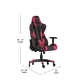 thumbnail image 4 of Flash Furniture X20 Ergonomic LeatherSoft Swivel Reclining Gaming Chair with Transparent Roller, 4 of 4