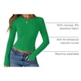 thumbnail image 4 of Remera PRETTYGARDEN 2025 de Punto Acanalado Manga Larga Verde XL, 4 of 9